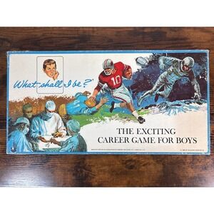 Vintage 1968 What Shall‎ I Be? Career Board Game for Boys Selchow & Righter MCM